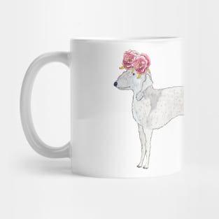 Bedlington terrier with roses Mug